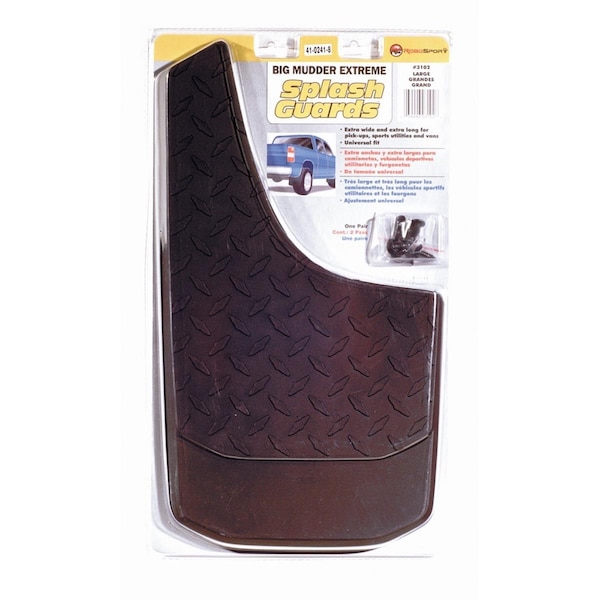 Power Flow 3102 Big Mudder Oversize Mud Flap Diamond Plate Texture, Large T47-3102 - main